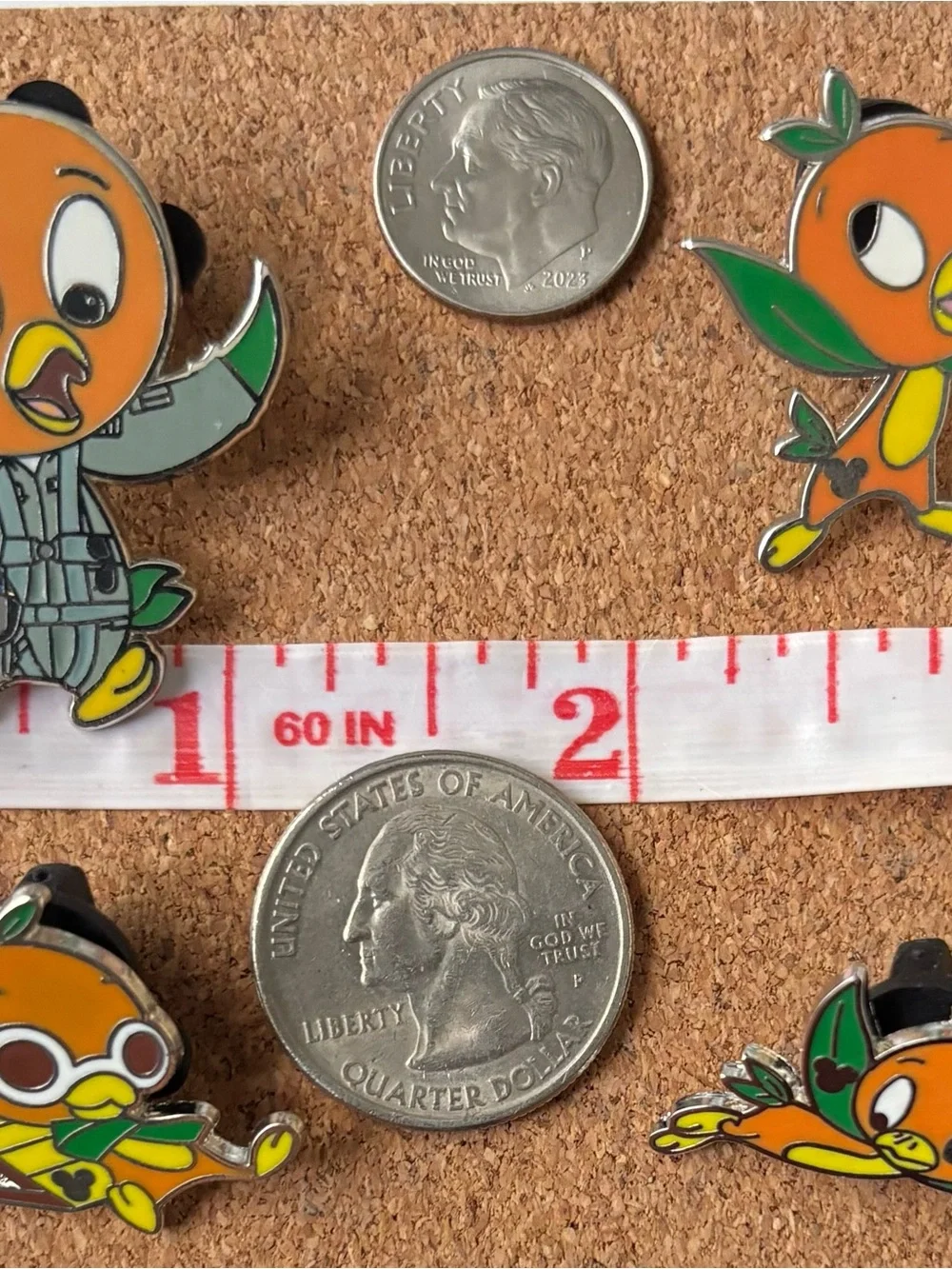 Disney Orange Bird Enamel Pin Set - Orange, Green, Yellow